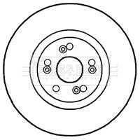 Borg & Beck, Borg & Beck Brake Disc Single  - BBD5928S fits Renault Laguna 01-07