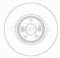 Borg & Beck, Borg & Beck Brake Disc Single  - BBD5929S fits Renault Laguna (308mm) 01-