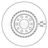 Borg & Beck, Borg & Beck Brake Disc Single  - BBD5930S fits Alfa 159  2.4 jtd 09/05-