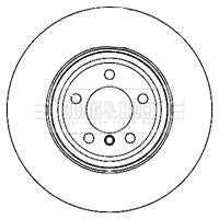 Borg & Beck, Borg & Beck Brake Disc Single  - BBD5938S fits BMW 5 Series 535d 09/04-