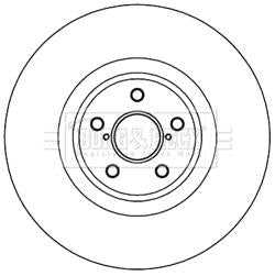 Borg & Beck, Borg & Beck Brake Disc Single  - BBD5971S fits Lexus IS-F 5.0 V8 03/08-