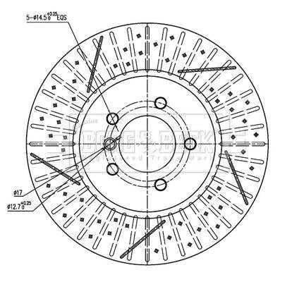 Borg & Beck, Borg & Beck Brake Disc Single  - BBD5976S fits BMW 1 Series 135i(E82)09/07-