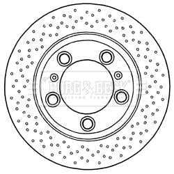 Borg & Beck, Borg & Beck Brake Disc Single  - BBD6032S fits Porsche Boxster 2.7 04-09