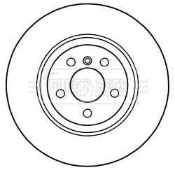 Borg & Beck, Borg & Beck Brake Disc Single  - BBD6041S fits BMW 5(F10,11)525D,528i,530D10-