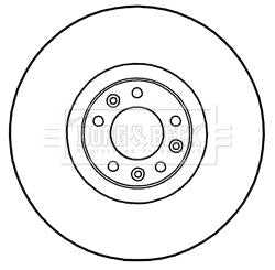 Borg & Beck, Borg & Beck Brake Disc Single  - BBD6043S fits Peugeot 508 11/10-