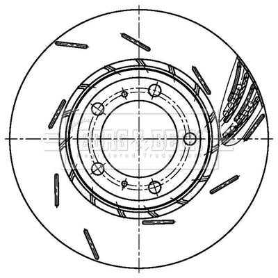 Borg & Beck, Borg & Beck Brake Disc Single  - BBD6161S fits Porsche Panamera(970) 05/11-16