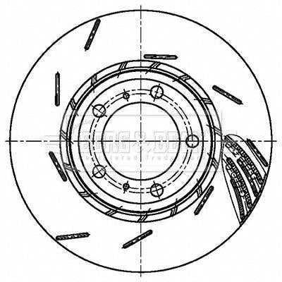 Borg & Beck, Borg & Beck Brake Disc Single  - BBD6162S fits Porsche Panamera(970) 05/11-16