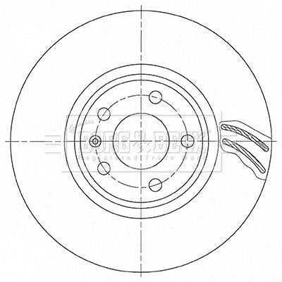 Borg & Beck, Borg & Beck Brake Disc Single  - BBD6163S fits VAG A4,A5 (1LC,1LD) 05/15-