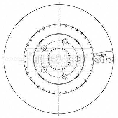 Borg & Beck, Borg & Beck Brake Disc Single  - BBD6164S fits Grand Cherokee 11/10-