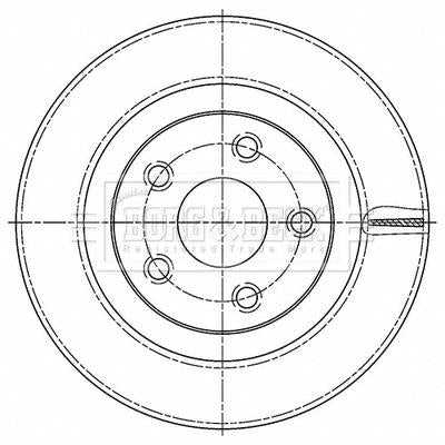 Borg & Beck, Borg & Beck Brake Disc Single  - BBD6180S fits Wrangler 2.8 CRD 04/07-