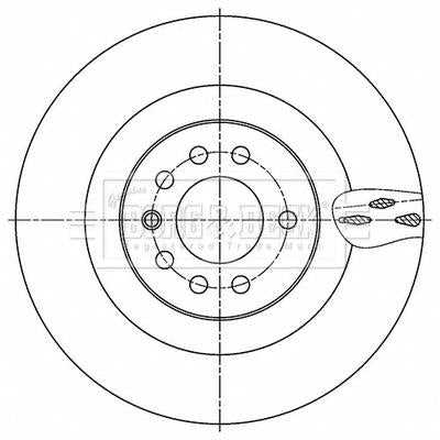 Borg & Beck, Borg & Beck Brake Disc Single  - BBD6181S fits Corsa E 1.6 Turbo 03/15-