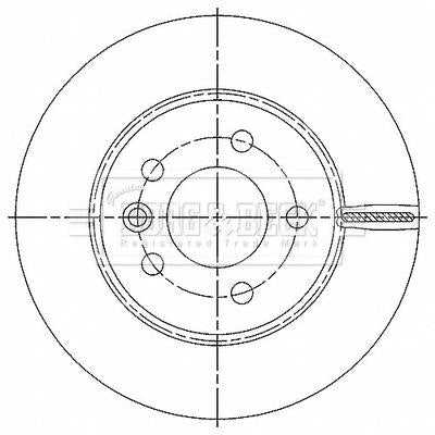 Borg & Beck, Borg & Beck Brake Disc Single  - BBD6185S fits Crafter 2.0 Tdi (1LA,1LB) 10/16-