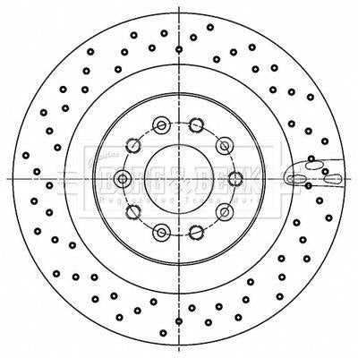 Borg & Beck, Borg & Beck Brake Disc Single  - BBD6186S fits XK8 4.2 08/02-12/06