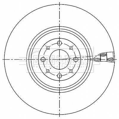 Borg & Beck, Borg & Beck Brake Disc Single  - BBD6188S fits Delta III 1.8 (844) 09-08/14