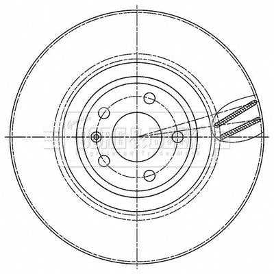 Borg & Beck, Borg & Beck Brake Disc Single  - BBD6190S fits A4 (8W2,B9), A5 (F53) 05/16-