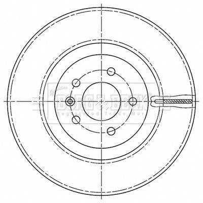 Borg & Beck, Borg & Beck Brake Disc Single  - BBD6191S fits Insignia (Z18) 18 03/17-