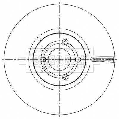 Borg & Beck, Borg & Beck Brake Disc Single  - BBD6195S fits MINI (F54,56,57,60)