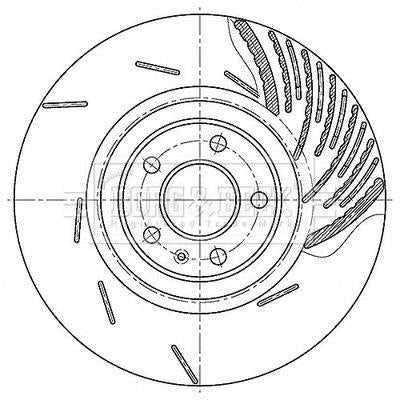 Borg & Beck, Borg & Beck Brake Disc Single  - BBD6197S fits Macan (Silver Calipers) 02/14-