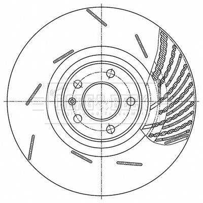 Borg & Beck, Borg & Beck Brake Disc Single  - BBD6199S fits Macan (Red Calipers) 02/14-