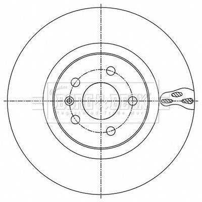 Borg & Beck, Borg & Beck Brake Disc Single  - BBD6201S fits Model S 11/13-