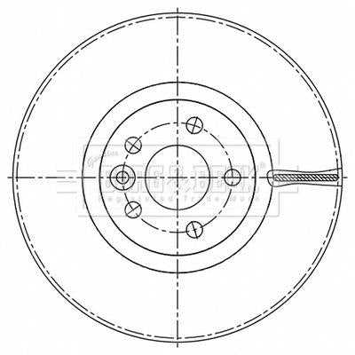 Borg & Beck, Borg & Beck Brake Disc Single  - BBD6202S fits XC60 04/15-