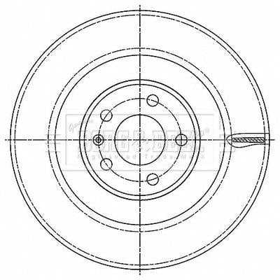 Borg & Beck, Borg & Beck Brake Disc Single  - BBD6203S fits Q7 (4MB) 08/15-