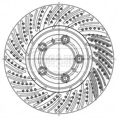 Borg & Beck, Borg & Beck Brake Disc Single  - BBD6205S fits 911 (997) 3.6 GT4 03/06-12/09