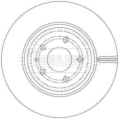 Borg & Beck, Borg & Beck Brake Disc Single  - BBD6228S fits 6 2.2 D 03/18-