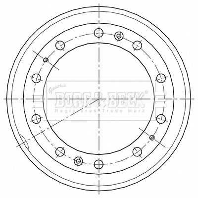 Borg & Beck, Borg & Beck Brake Drum - BBR32517