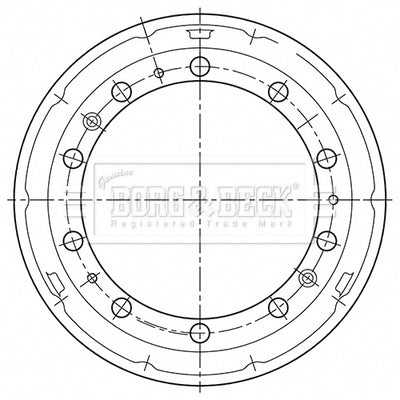 Borg & Beck, Borg & Beck Brake Drum - BBR32526