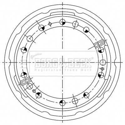 Borg & Beck, Borg & Beck Brake Drum - BBR32536