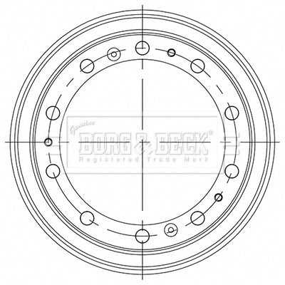 Borg & Beck, Borg & Beck Brake Drum - BBR32559