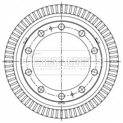 Borg & Beck, Borg & Beck Brake Drum - BBR32564