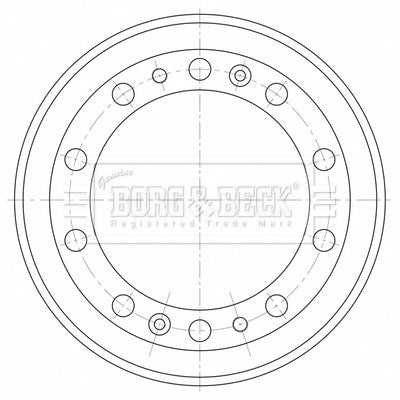 Borg & Beck, Borg & Beck Brake Drum - BBR32572