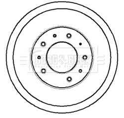 Borg & Beck, Borg & Beck Brake Drum (Single) - BBR7032 fits Land Rover series III LWB 72-