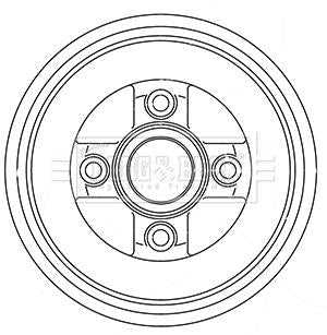 Borg & Beck, Borg & Beck Brake Drum (Single) - BBR7243 fits GM Agila 03-07