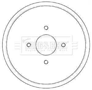 Borg & Beck, Borg & Beck Brake Drum (Single) - BBR7252 fits PSA DS3,207 07-