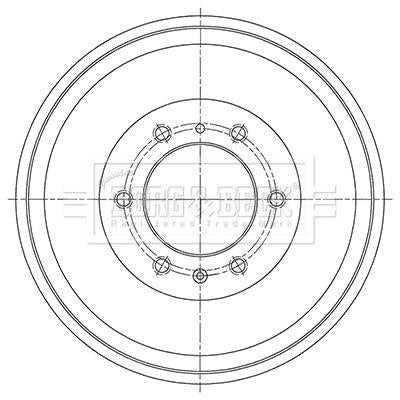 Borg & Beck, Borg & Beck Brake Drum (Single) - BBR7265 fits Isuzu D-Max 2.5 CRDi 06/12-