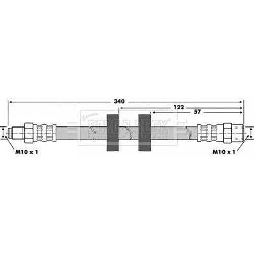 Borg & Beck, Borg & Beck Brake Hose  - BBH6023 fits VAG A3,A6,80,90,Golf,Passat