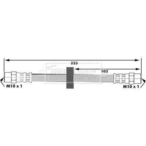 Borg & Beck, Borg & Beck Brake Hose  - BBH6025 fits Audi 80,90,100,A4,A6,Coupe