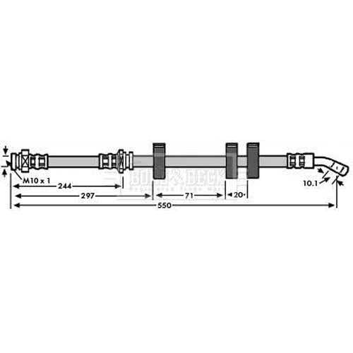 Borg & Beck, Borg & Beck Brake Hose  - BBH6048 fits Suz Super Carry,GM Rascal