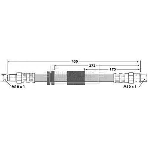 Borg & Beck, Borg & Beck Brake Hose  - BBH6054 fits BMW 5/6 series