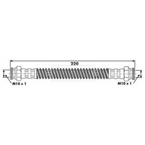 Borg & Beck, Borg & Beck Brake Hose  - BBH6068 fits Citroen ZX, Peugeot 306 91-