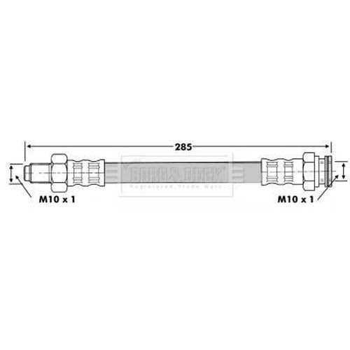 Borg & Beck, Borg & Beck Brake Hose  - BBH6089 fits Citroen C25,Fiat Ducato,Talbot