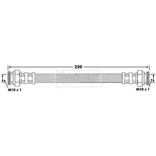 Borg & Beck, Borg & Beck Brake Hose  - BBH6093 fits Fiat Fiorino,Uno,Multipla