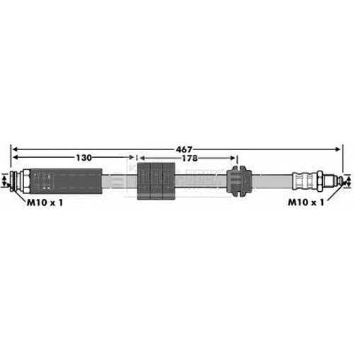 Borg & Beck, Borg & Beck Brake Hose  - BBH6097 fits Fiat Cinquecento,Seiento