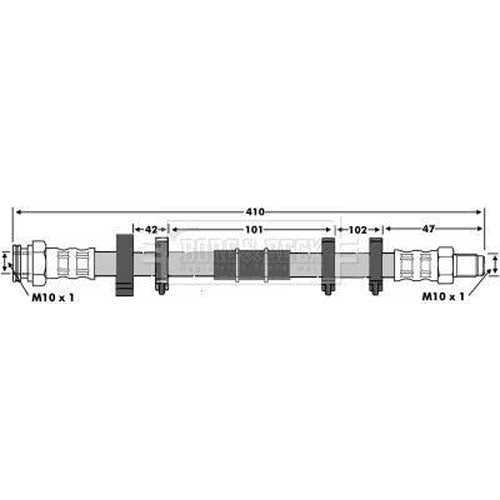 Borg & Beck, Borg & Beck Brake Hose  - BBH6118 fits Fiat Uno, Lancia Y10