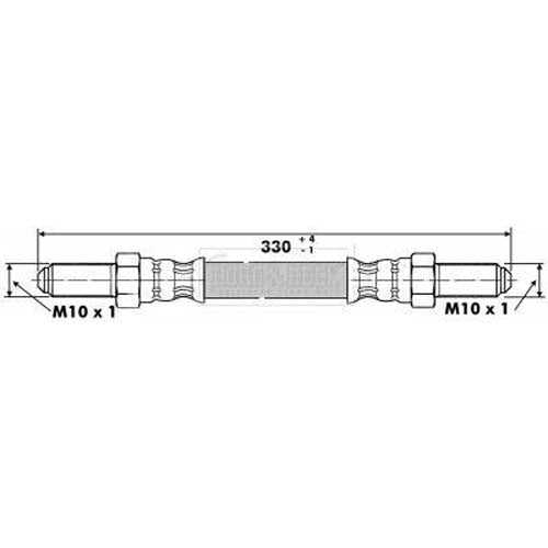 Borg & Beck, Borg & Beck Brake Hose  - BBH6135 fits Ford Capri,Cortina,Jag XJ,XJS