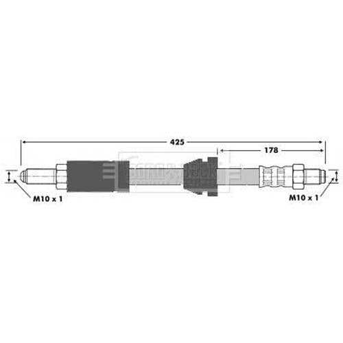 Borg & Beck, Borg & Beck Brake Hose  - BBH6144 fits Ford Fiesta 83-89