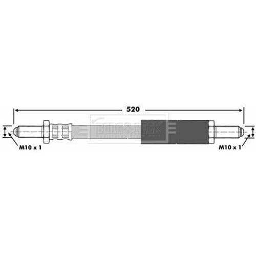 Borg & Beck, Borg & Beck Brake Hose  - BBH6156 fits Ford Consul,Granada 70-77